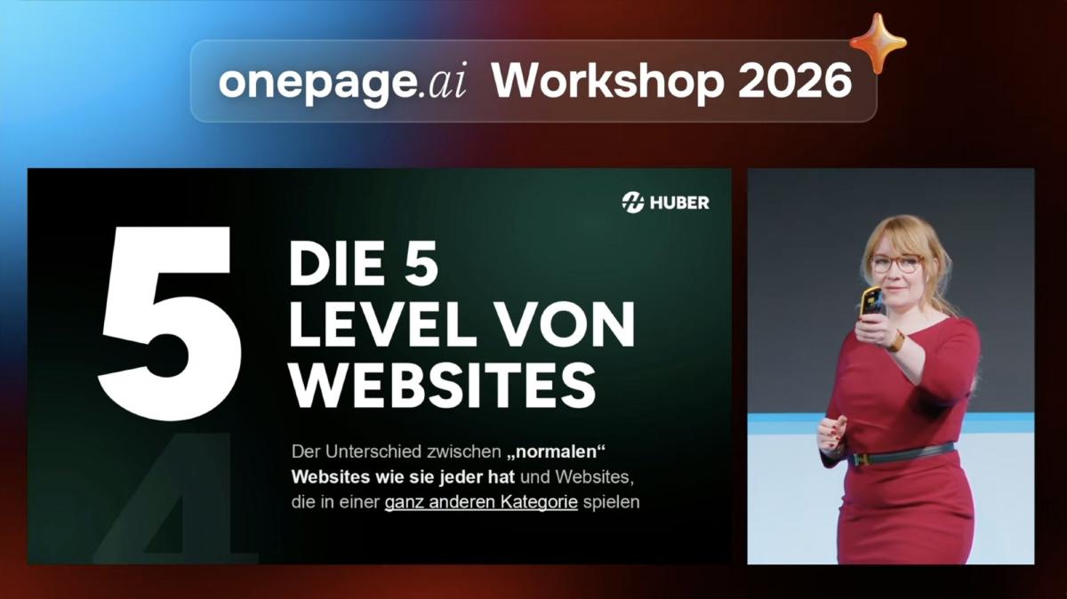 Onepage.ai Workshop 2026: https://www.youtube.com/watch?v=DE6Yx0mS1OE