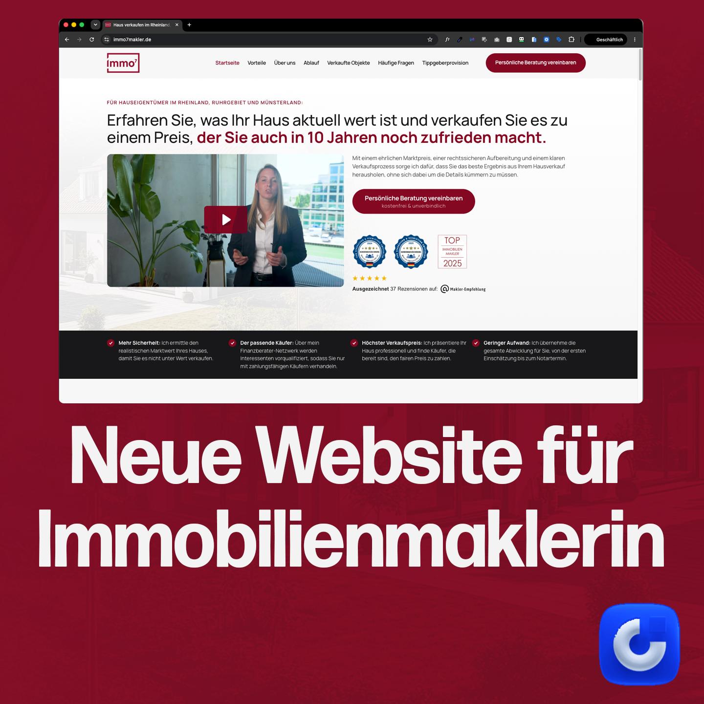Neue Website für Immobilienmaklerin