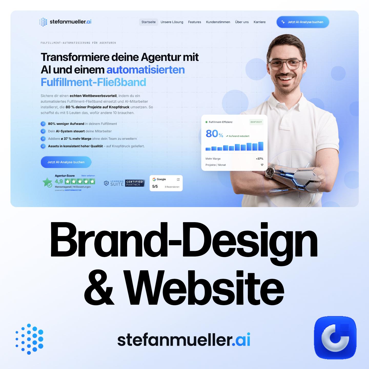 Brand-Design & Website in Onepage für Stefan Müller AI