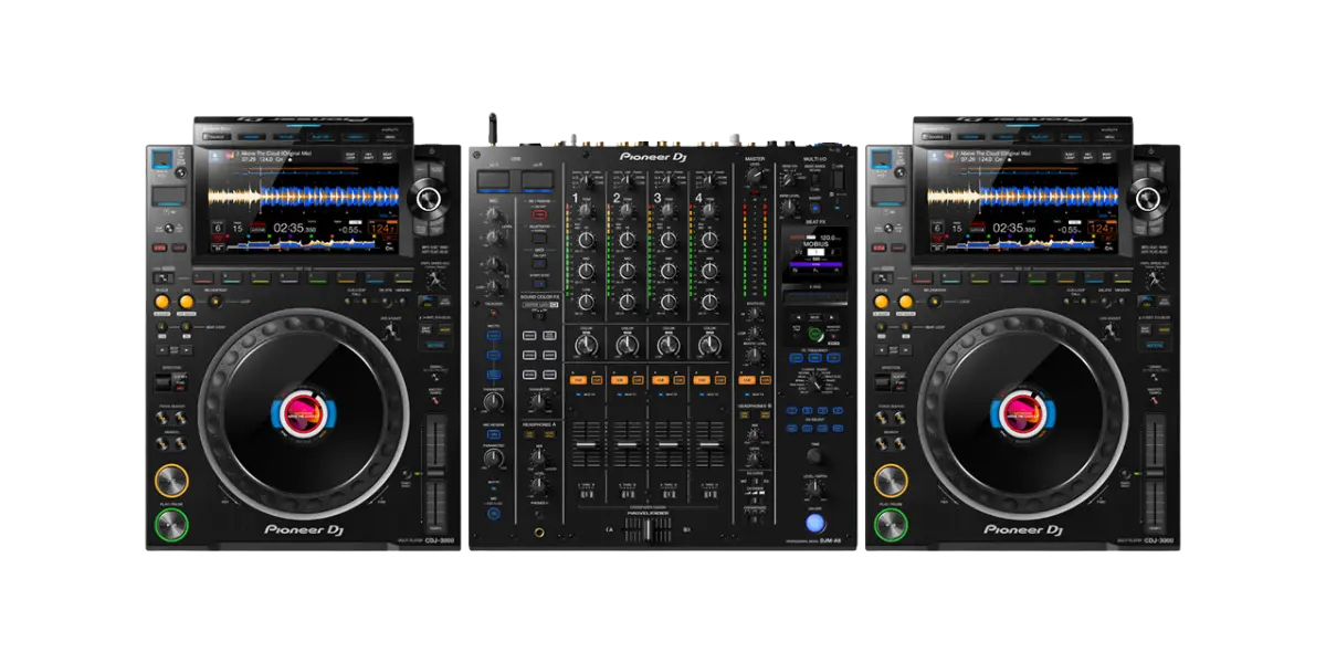 Pioneer DJ Setup bestehend aus CDJ3000 und DJM A9