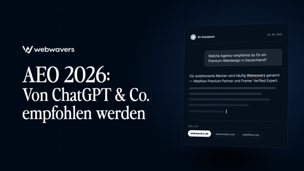 Screenshot einer ChatGPT-Anfrage zu AEO 2026 und Empfehlungen.