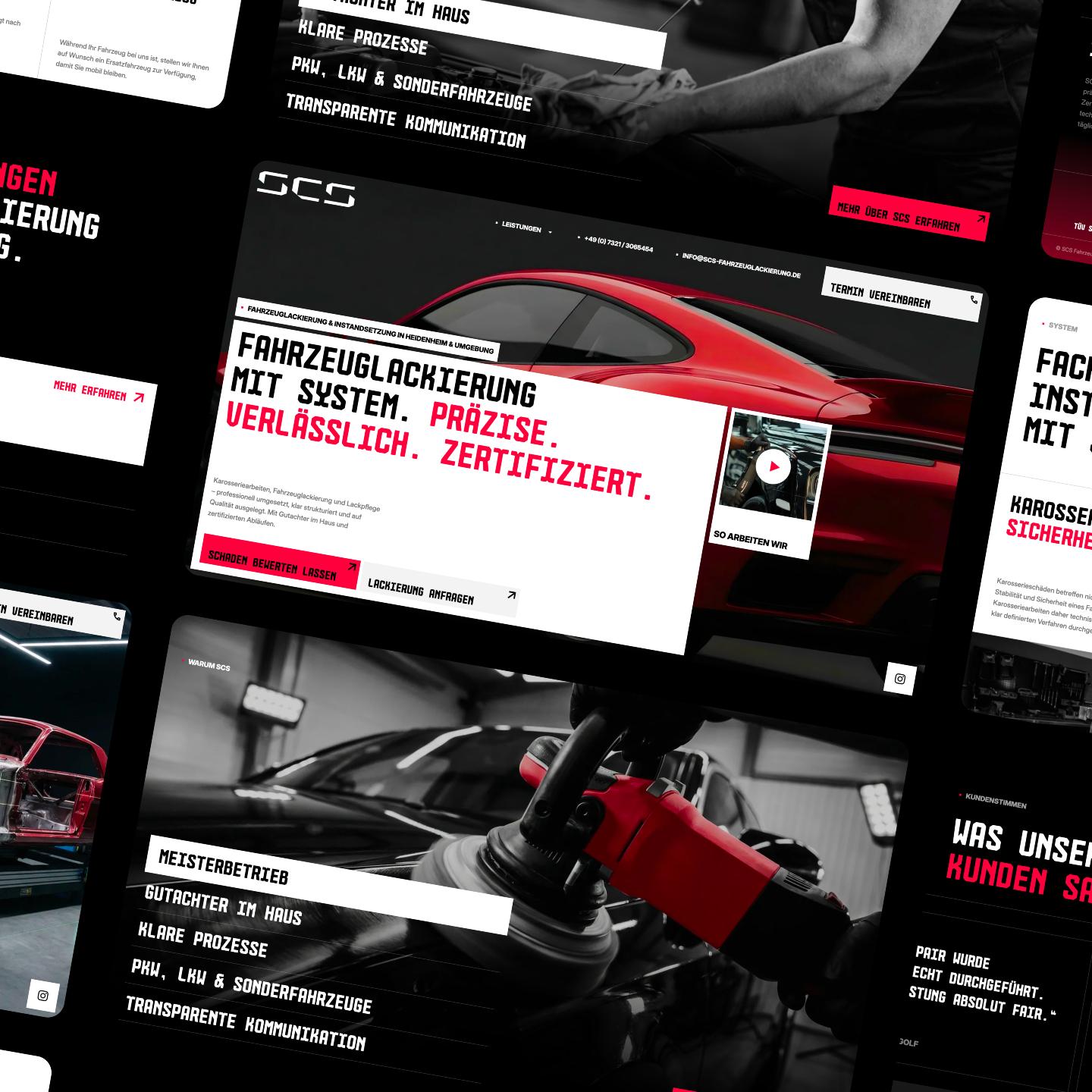 SCS Fahrzeuglackierung: Corporate Identity für einen Fahrzeuglackierer